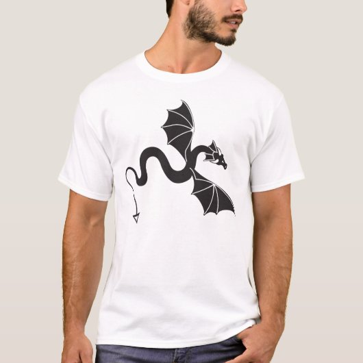 Zwarte draak t-shirt (Voorkant)