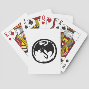 Zwarte Draak witte poker speelkaarten
