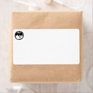 Zwarte Draak witte verzendlabels Etiket