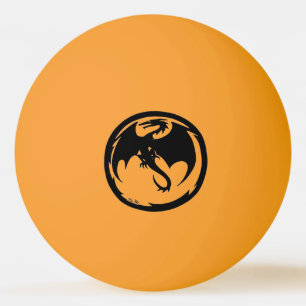 Zwarte Dragon gele gloed 1 ster pingpongbal Pingpongballen
