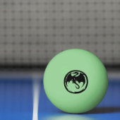 Zwarte Dragon groene gloed 1 ster pingpongbal Pingpongballen (Net)