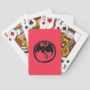 Zwarte Dragon koraal Poker speelkaarten