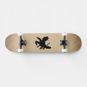 Zwarte Dragon Rustic Achtergrond Skateboard (Horizontaal)