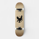 Zwarte Dragon Rustic Achtergrond Skateboard (Voorkant)