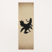 Zwarte Dragon Rustic Achtergrond Yogamat (Voorkant)