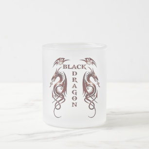 Zwarte Draken Glas Mok