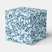 Zwarte draken patroon outline.b L Blauw BG Bedankdoosjes (Achterkant)