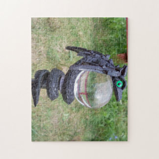 Zwarte drakenpuzzel legpuzzel