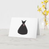 Zwarte dress kaart (Gele Bloem)