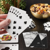 Zwarte driehoek en marmer pokerkaarten (Insitu)