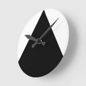 Zwarte driehoek geometrisch ronde klok (Hoek)