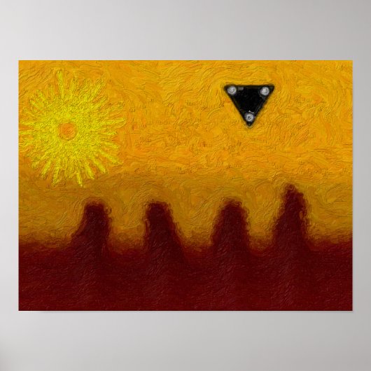 Zwarte driehoek poster (Voorkant)