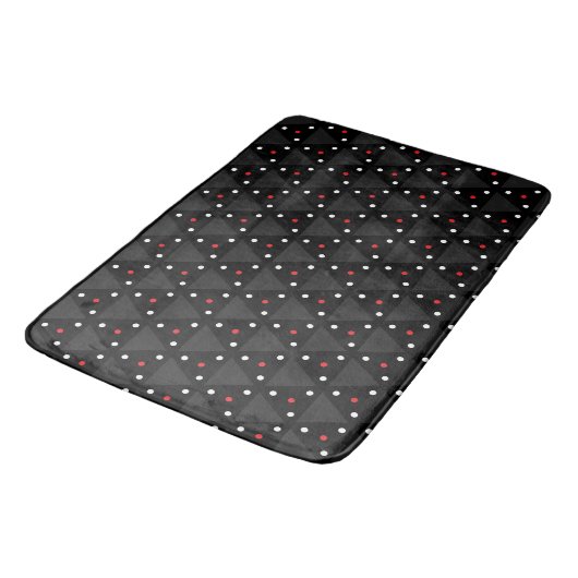 Zwarte Driehoek UFO Patroon Modern Abstract Badmat (Gekanteld)