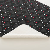 Zwarte Driehoek UFO Patroon Modern Abstract Sherpa Deken (3/4)