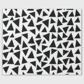 Zwarte driehoeken cadeaupapier (Vlak)