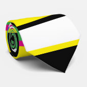 Zwarte driehoeken Levendig geometrisch patroon Stropdas (Opgerold)