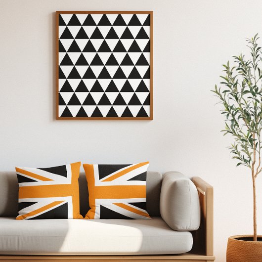 Zwarte driehoeken poster