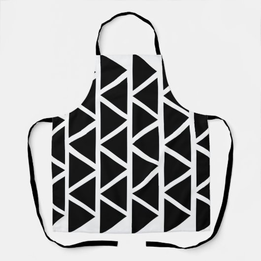Zwarte driehoeken schort (Voorkant)