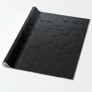 Zwarte driehoekige abstracte achtergrond, Grunge s Cadeaupapier