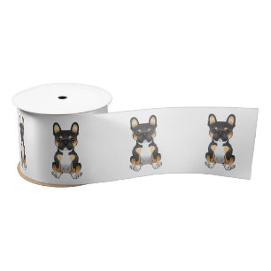 Zwarte driekleurige Franse Bulldog / Franse Bulldo Lint
