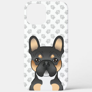 Zwarte driekleurige Franse Bulldog Frenchie Hond & iPhone 12 Pro Max Hoesje