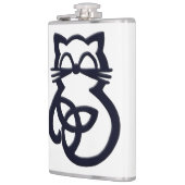 Zwarte Drievuldigheidsknoop Keltische kattenkolf Heupfles (Links)