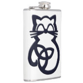 Zwarte Drievuldigheidsknoop Keltische kattenkolf Heupfles (Rechts)