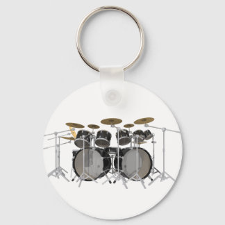 Zwarte drumkit: 10 stuks: sleutelhanger