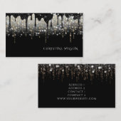 zwarte druppelaar visitekaartje (Voorkant / Achterkant)