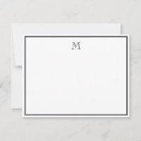 Zwarte Dubbele Rand Vintage Monogram