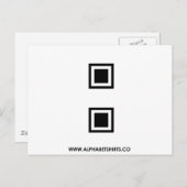 Zwarte Dubbelpunt Briefkaart (Voorkant / Achterkant)