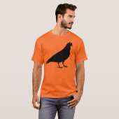 Zwarte duif Bird Print T-shirt (Voorkant volledig)