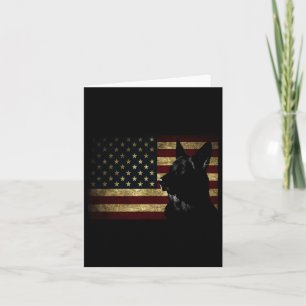 Zwarte Duitse herder Shirt Amerikaanse vlag 4 juli Kaart