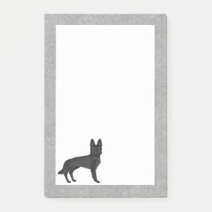 Zwarte Duitse Herdershond Cartoon GSD Ras Hond Gri Post-it® Notes