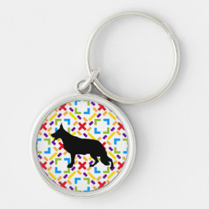 Zwarte Duitse Herdershond Sleutelhanger