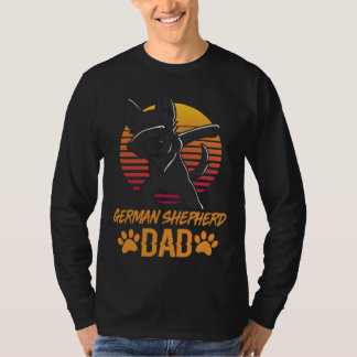 Zwarte Duitse Herdershond Vader Vaderdag Voor T-shirt