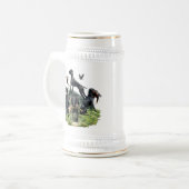 Zwarte Duitse kortharige pointers Bierpul (Voorkant links)