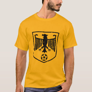 Zwarte Duitse Wapen Voetbal Grunge T-shirt