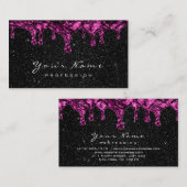 Zwarte, dunne wasontlasting visitekaartje (Voorkant / Achterkant)