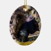 Zwarte eekhoorn keramisch ornament (Rechts)