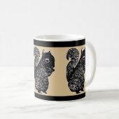 Zwarte eekhoorntjes eik en zwarte Mok (Voorkant rechts)