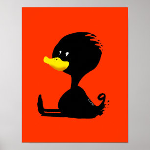 zwarte eend poster