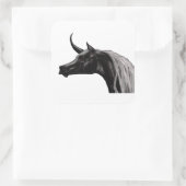 Zwarte eenhoorn Stickers (Tas)