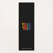 Zwarte Eenvoudige zakelijke Logo - aangepaste teks Yogamat (Voorkant)