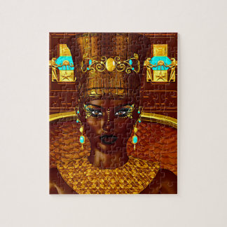 Zwarte Egyptische prinses in onze moderne digitale Legpuzzel