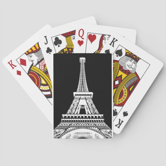 Zwarte Eiffeltower - Afbeelding Pokerkaarten (Achterkant)