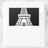 Zwarte Eiffeltower - Afbeelding Rechthoekige Sticker (Tas)