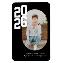 Zwarte eindexamengroet flexibele fotomagneet magneet