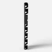 Zwarte Elegant Houndstooth met aangepaste tekst Case-Mate iPhone Case (Achterkant / Rechts)