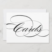 Zwarte Elegante Calligraphy Kaarten Trouwbord (Voorkant)